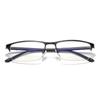 Men's Fashion Photochromic Half-Rim Metal Reading Glasses: Indoor/Outdoor Dual-Use with Anti-Blue Light Protection