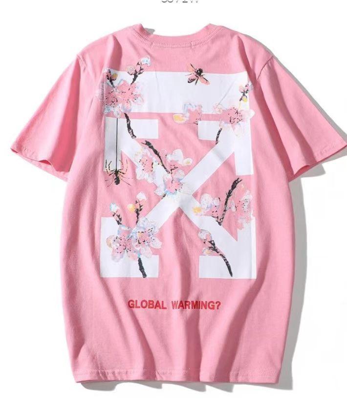 230g Small Daisy Strawberry Hip Hop T-shirt - American Style Spring/Summer Unisex Trendy Short Sleeve with STU Pattern.
