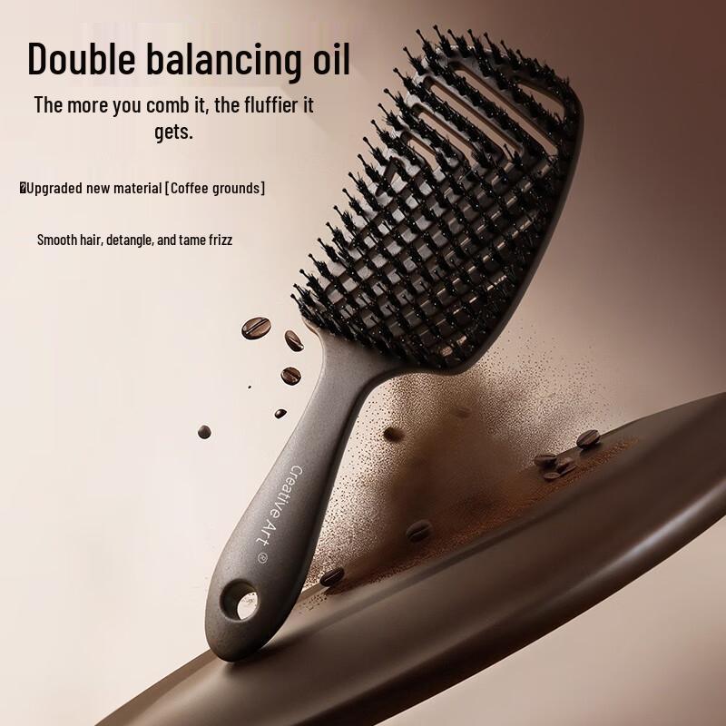 HANDUNYOU Folding Boar Bristle Hair Comb