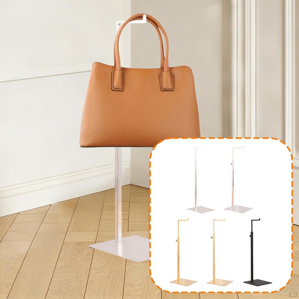 Purse Display Stand Adjustable Height Space Saving Portable Bag Hanger Handbag Exhibitions,