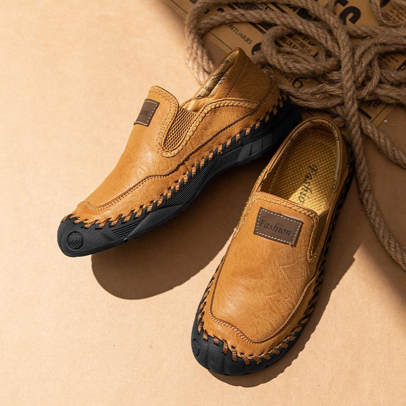 38-48 Spring/Autumn Men's Handmade Retro Leisure Shoes Large Size  Casual Shoes Leather Rubber Bottom Handmade Car Men's Leather  Boots