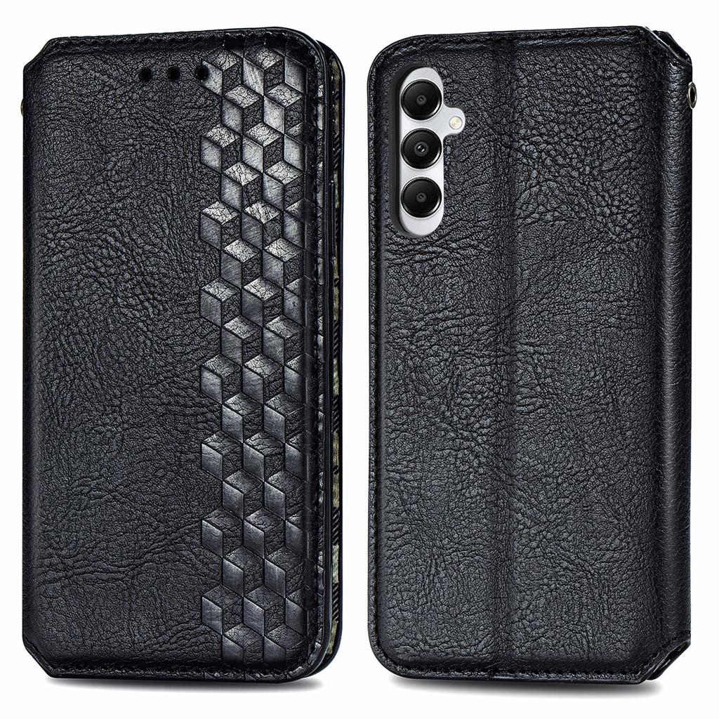 For Samsung Galaxy A05s 4G PU Leather Case Rhombus Imprint Wallet Stand Phone Cover