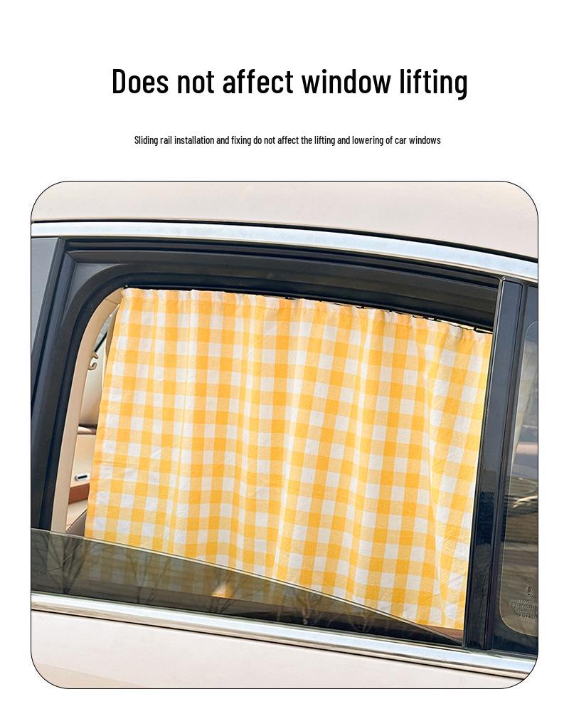Cartoon Sun Protection Car Window Shade: Comfortable & Heat Insulating Baby Sunblock Curtain