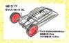 Steel Carry Cart XL Folding Compact Outdoor with Rubber Band Load Capacity 30kg Trolley Shopping Cart Hand Carry Carry Cart GE-517