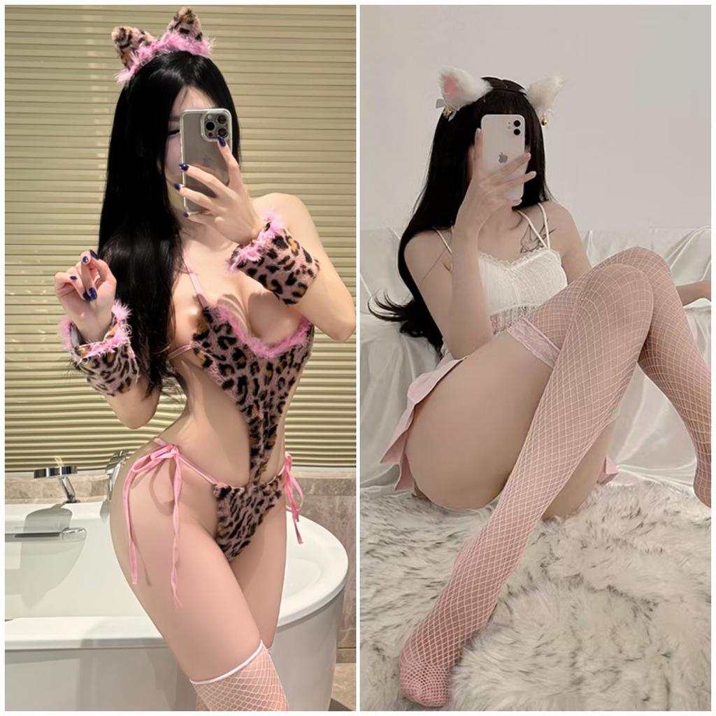 Sexy Sexy Temptation Cute Soft Cute Cosplay Cute Ono Leopard Uniform Suit Three-point Style