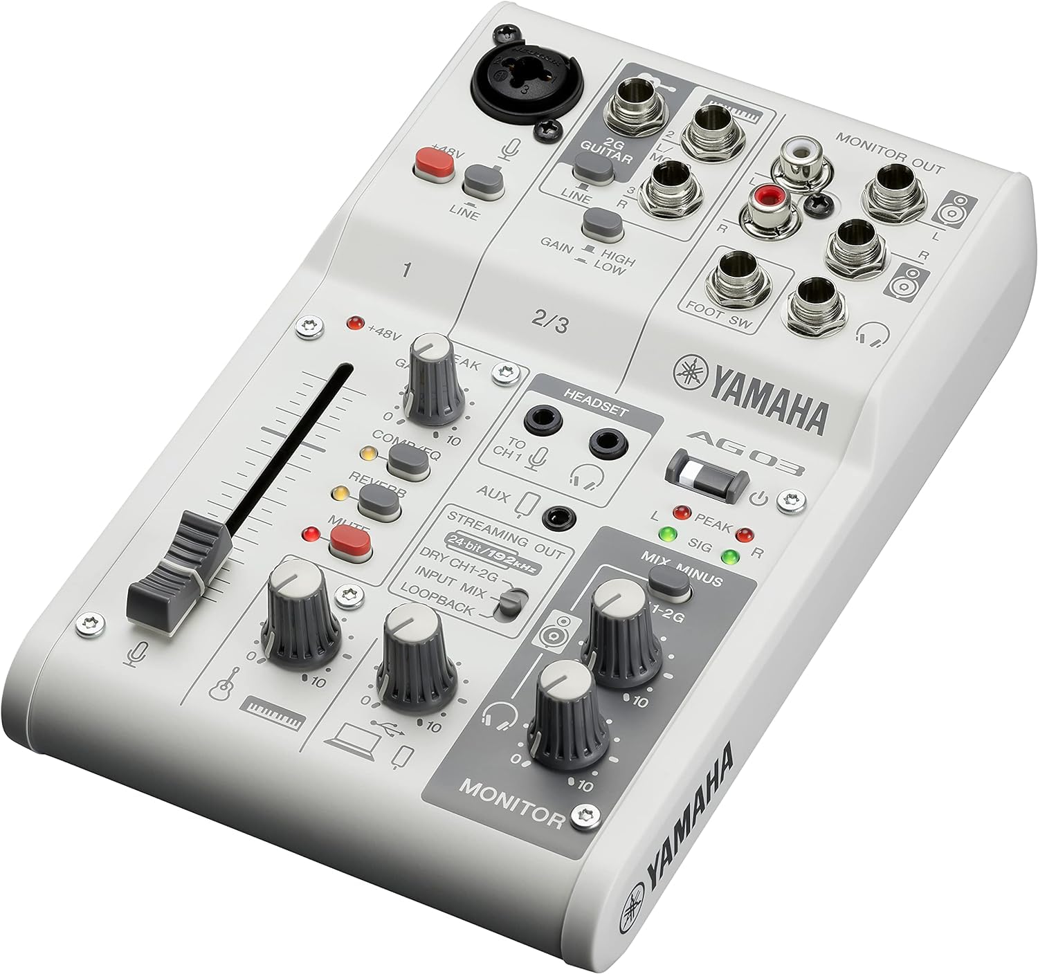 

Yamaha Live Streaming Mixer 3 Channel White AG03MK2 W