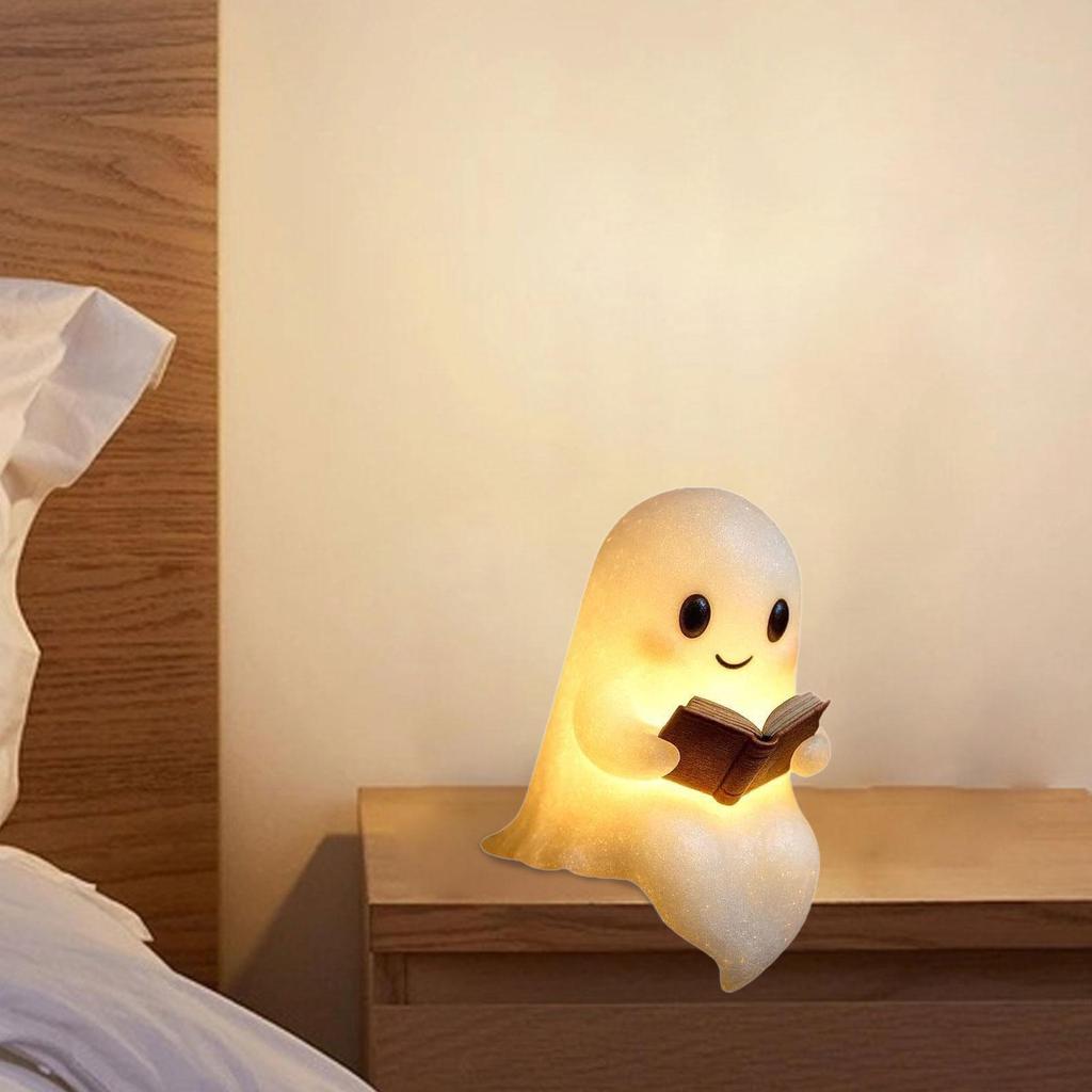 6/8in Ghost Night Light, Cute Ghost Figurines Statue Decor, Funny Night Lamp Statue for Bedrooms, Study Rooms, Living Rooms