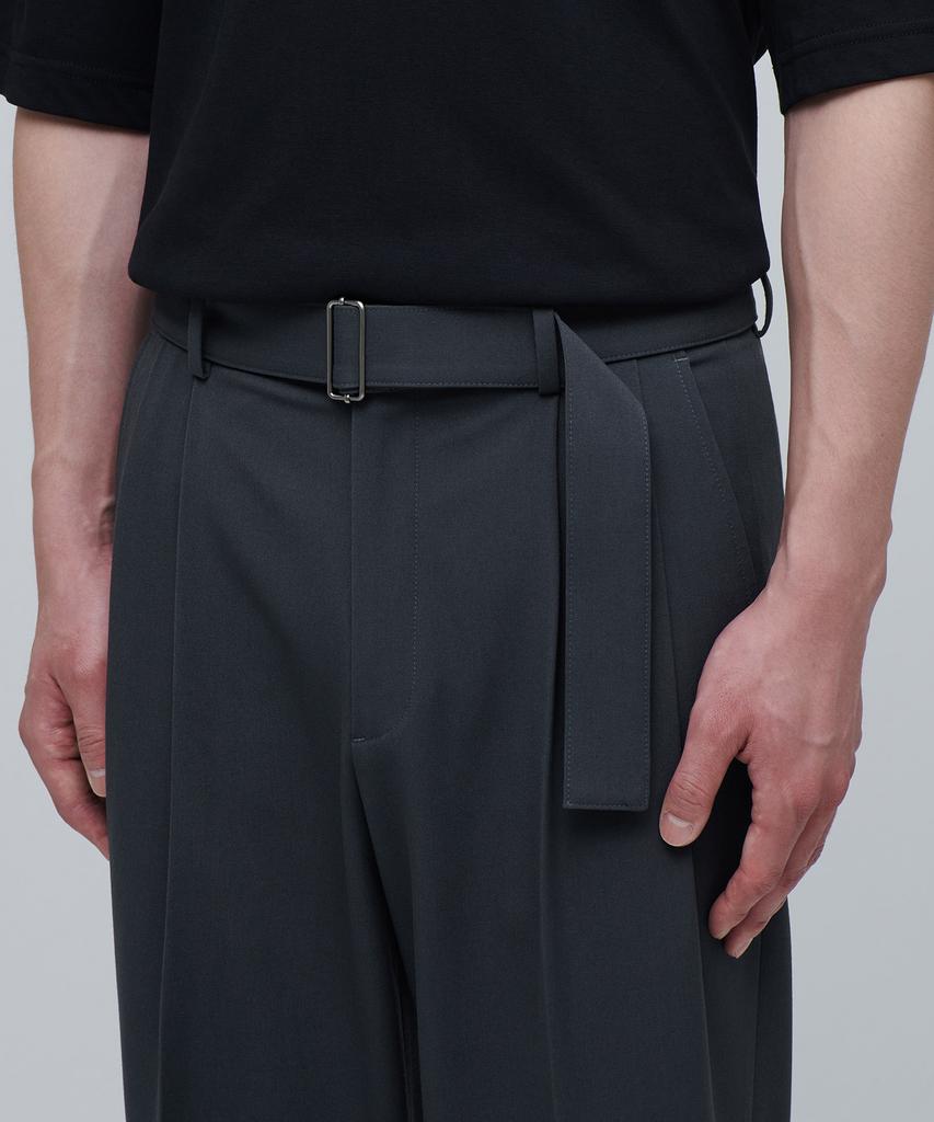 MUSINSA STANDARD Real Wide Belted Slacks [Iron Gray]