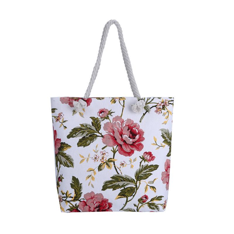 Bohemia Canvas Tote Bag With Dualsided Pattern And Large Capacity For Daily Use