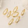 Aogu Elegant 18K Gold-Plated Adjustable Ring with Zircon and 26 English Letters