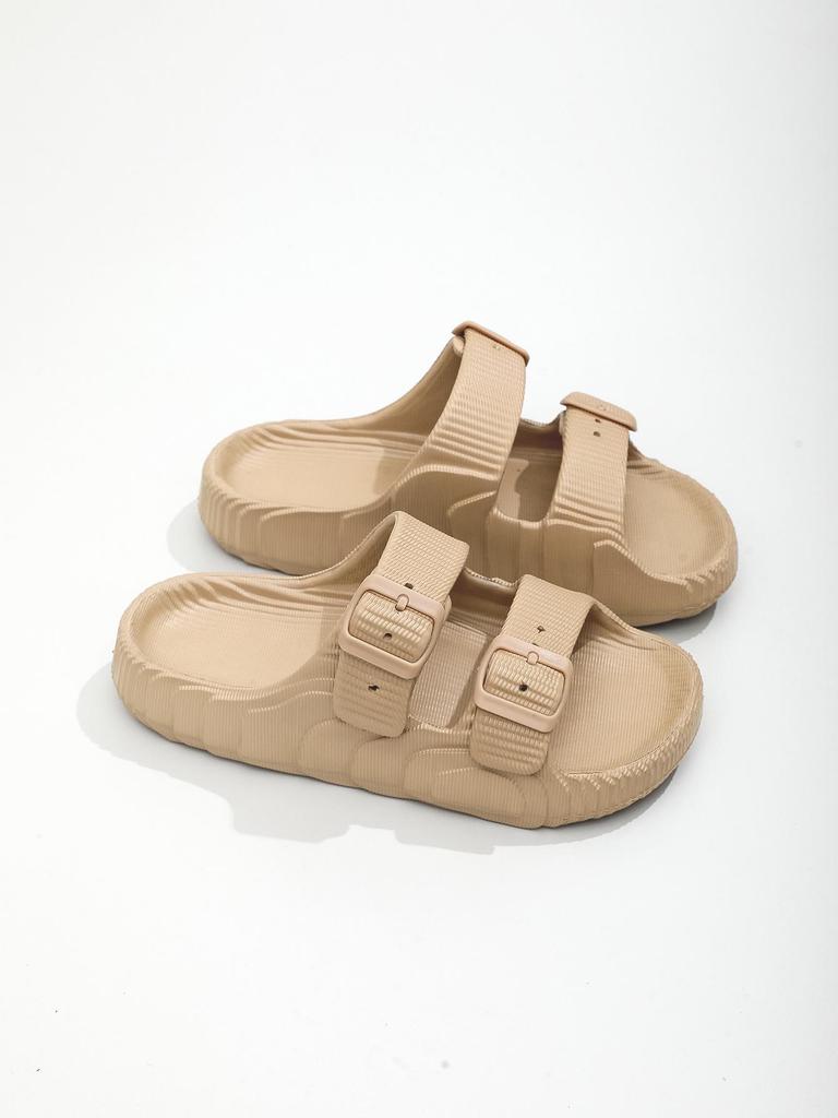 2026 Fashionable Thick-Soled EVA Sandals for Couples - Versatile Indoor/Outdoor Wear in Solid Colors