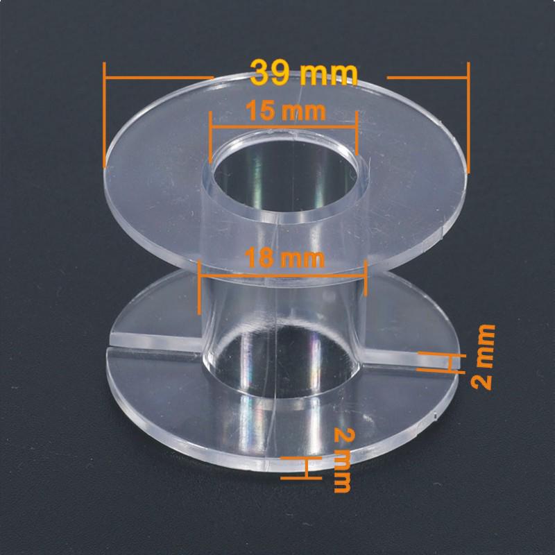 Clear Round Skeleton Plastic Spool for Audio Inductor Coil