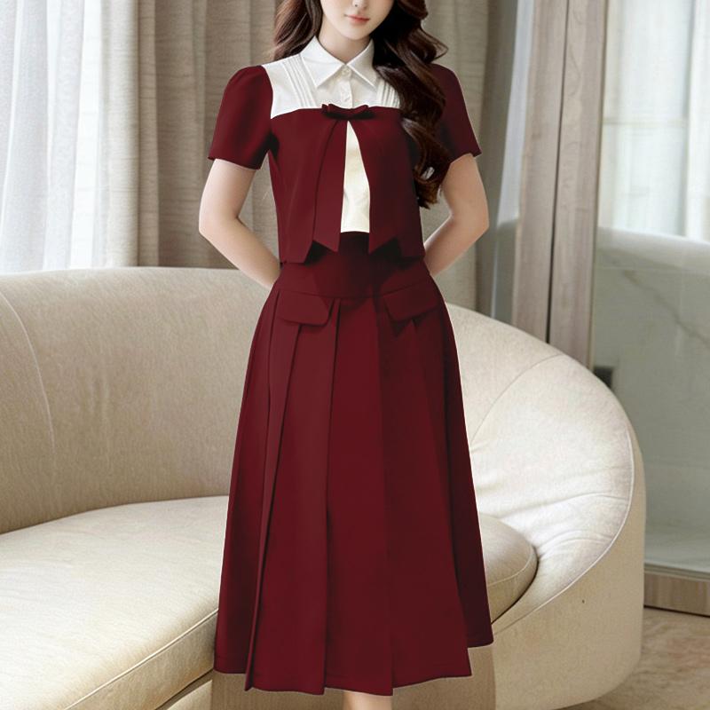 ZANZEA Women Short Sleeve Blouse and Midi Skirts Summer Two Piece Suit Sets