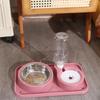Stainless Steel Cat Food Water Bowl Detachable Pet Water Feeder Container  Household