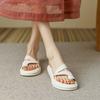 Fashion 2024 Summer Woman Shoes Fashion Open Toe Low Heel Women Sandals Slipper Platform Casual Roman Shoes Women