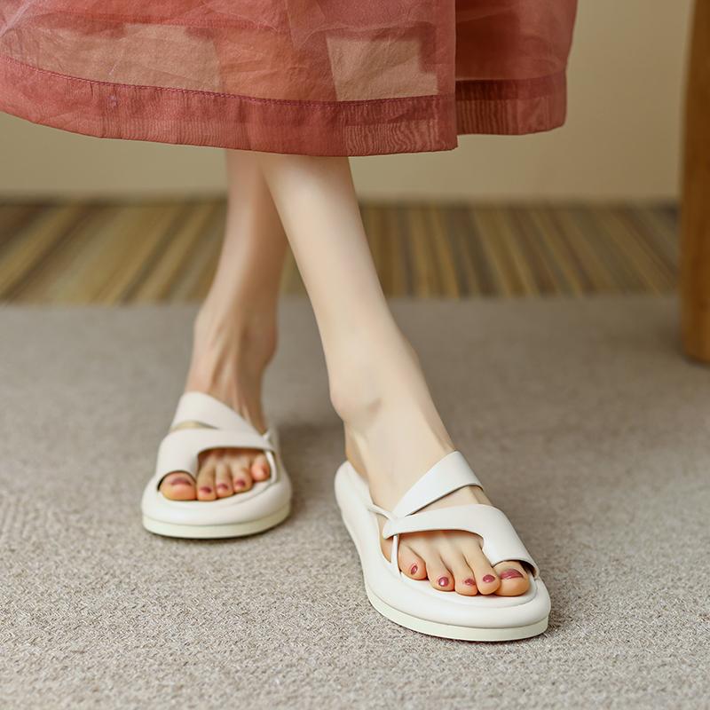 Fashion 2024 Summer Woman Shoes Fashion Open Toe Low Heel Women Sandals Slipper Platform Casual Roman Shoes Women