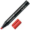 Staedtler Lumocolor Permanent Markers, Wide Chisel Tip, Refillable, 4 Colors (Red, Blue, Green, Black) 350 WP4