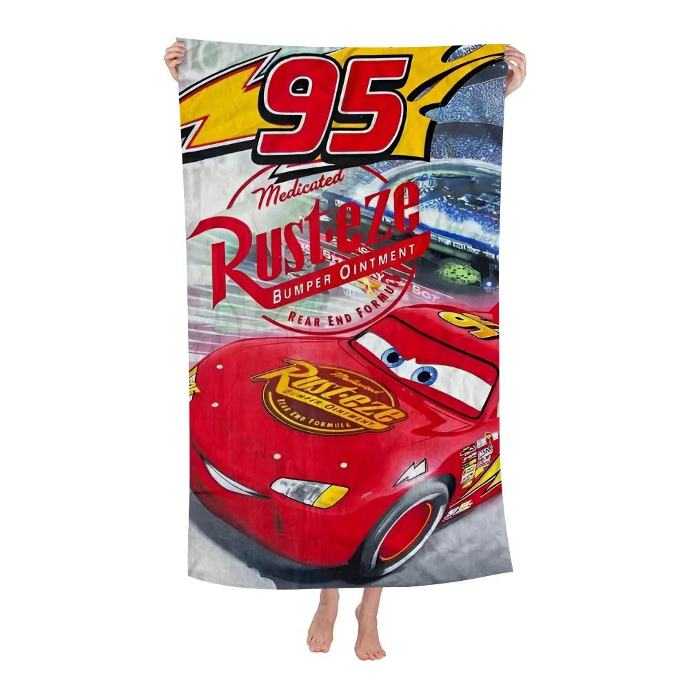 Cars Flash McQueen R-Red 95 Microfiber Beach Towel Absorbent Quick Dry Soft Yoga Swimming Resort Mountain Climbing Towel