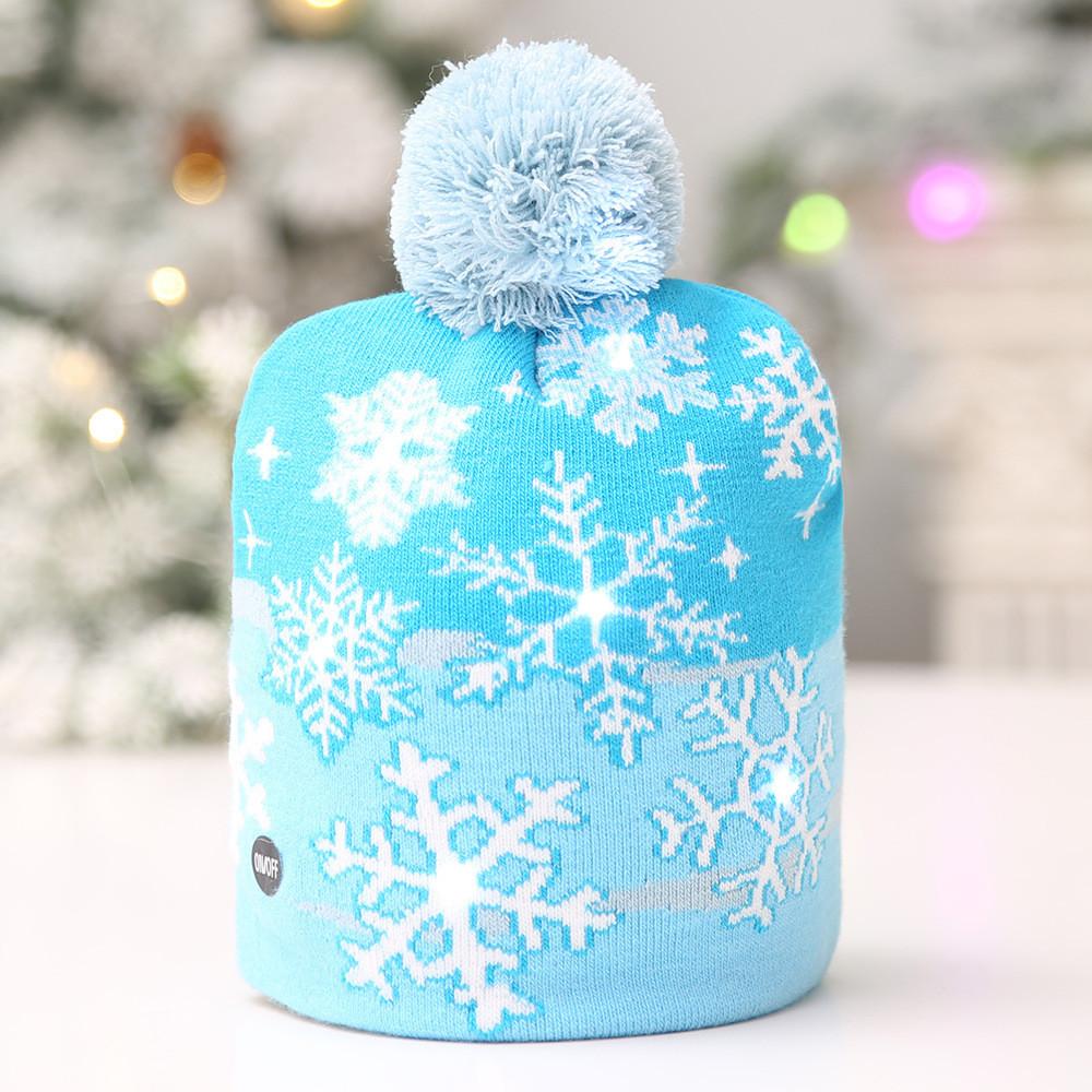 Charming Knitted Led Christmas Hats For Adults And Children Perfect For Christmas Events