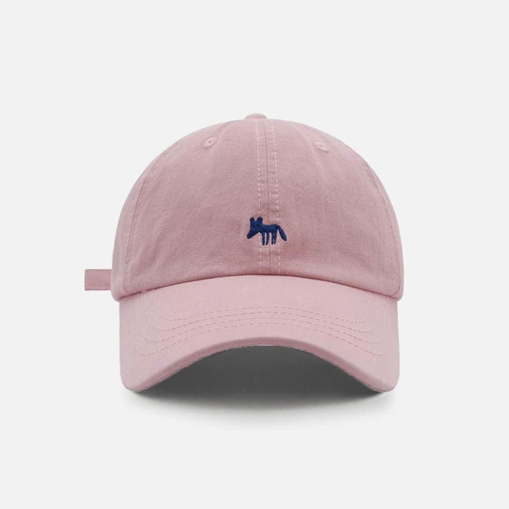 Embroidered Canvas Baseball Hat Animals Sun Hat Versatile Embroidery Baseball Cap  Girl