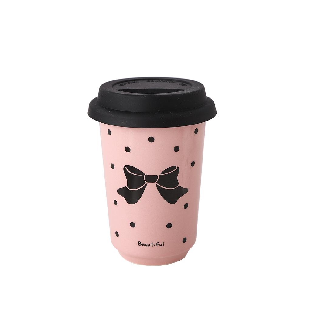 Bow High Looking Ceramic Cup for Best Friend Gift Cup for Office Girls Home Water Cup