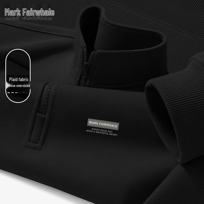 

Mark Fairwhale Men s Trendy Half-Zip Stand Collar Sweatshirt 2XL