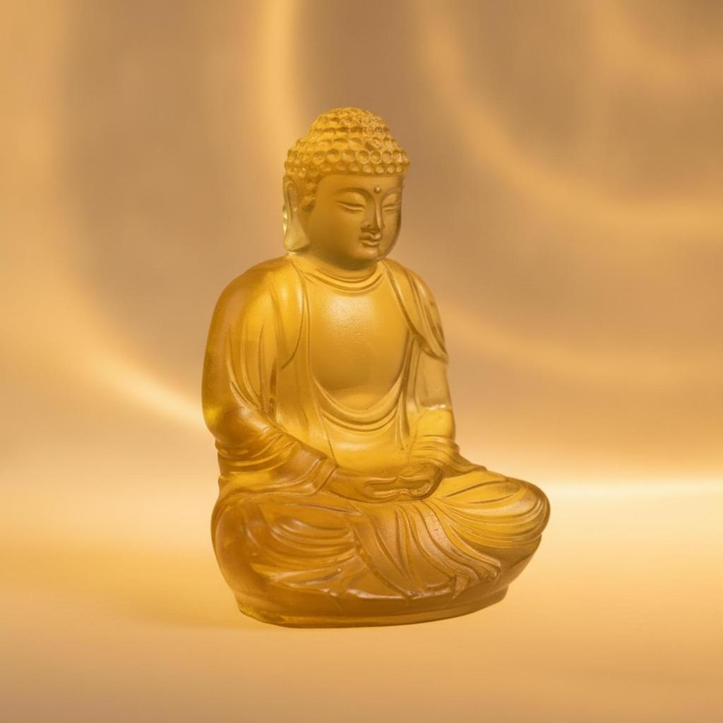 Seated Buddha Statue Ornament Decorative for Temple, Desks