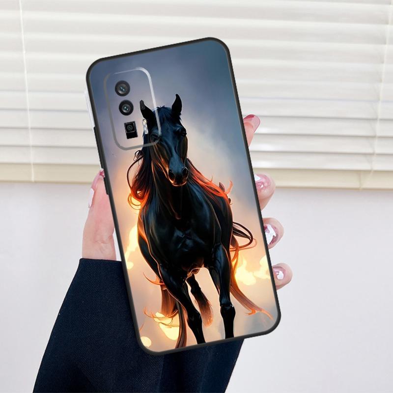 Animal Majestic Painting Horse Cover For Xiaomi 13 14 15 Ultra 11T 12T 13T 14T Pro POCO X7 Pro X3 X5 X6 M6 F5 F6 Pro Case