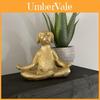 Cane da Yoga Dorato Creativo Decorazione per la Casa Arte in Resina Pezzo Decorativo per Interni Moderni