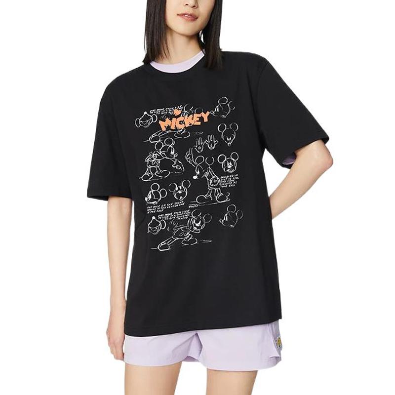 Li Ning x Disney , Disney T Shirt Unisex Black AHSS947-1