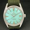 USED TITONI AIRMASTER TITOFLEX SWISS MENS TURQUOISE BLUE DIAL WATCH a432180-2 R110-a432180