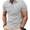 Mens Polo Shirts Classic Button Basic Textured T Shirts Casual Slim Fit Short Sleeve Summer Golf Tee Shirt