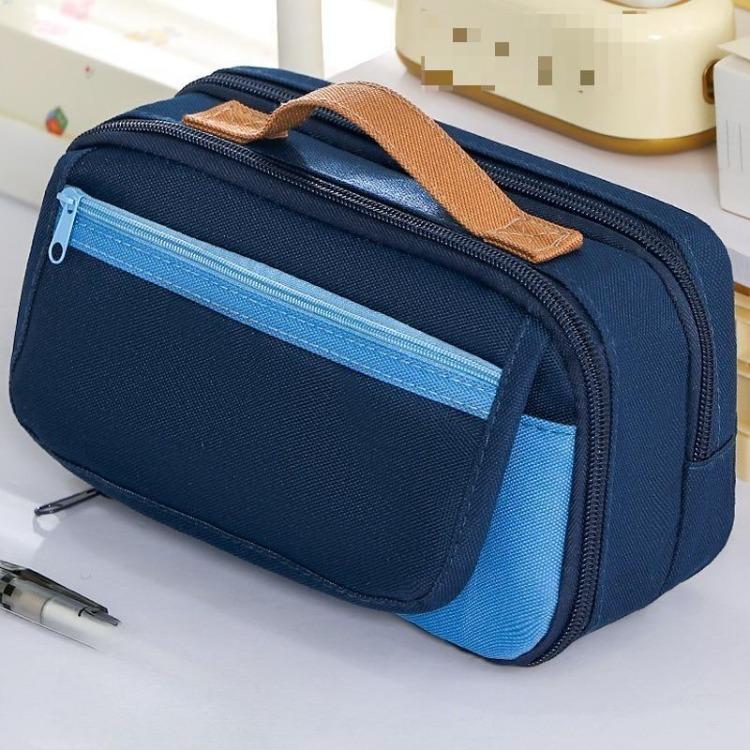 Большой вместимости Новый Портативный 9-слойный Контрастный Цветной Пенал Нишевый Унисекс Простой Многослойный Пенал для Канцелярских Принадлежностей