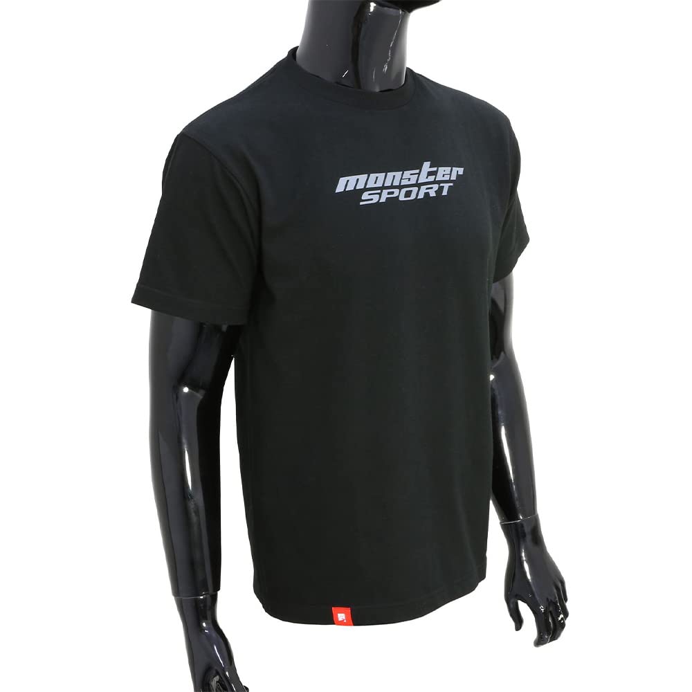 [Monster Sport] Printed T-Shirt, Black [Size L], Short Sleeve, Heavyweight Cotton (5.6oz Jersey) ZWS75KL