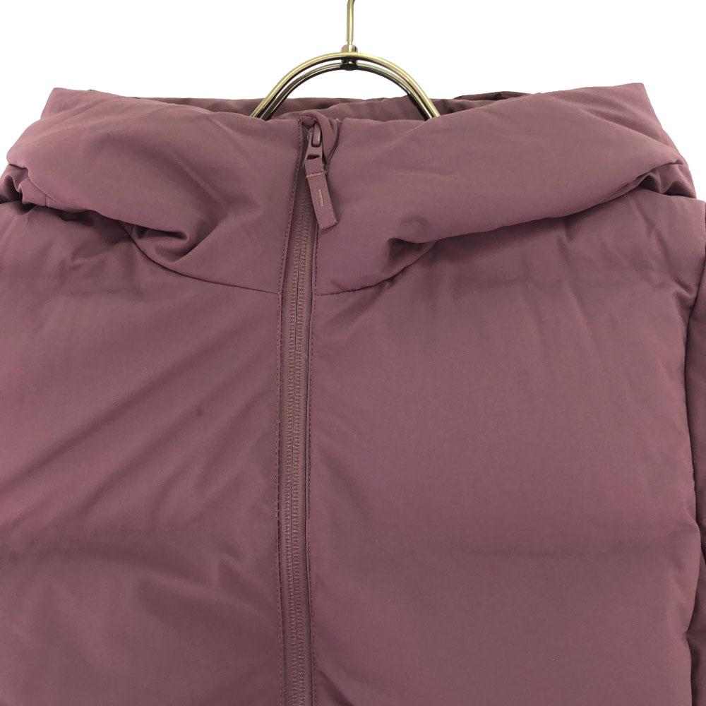 Uniqlo Nahtloser Daunen-Shorts-Mantel L Lila Doppelreißverschluss Damen Gebraucht