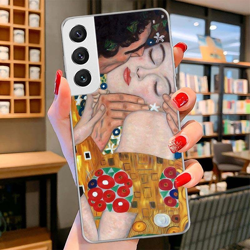 Kiss by Gustav Klimt Desig Cover Phone Case For Samsung Galaxy S26 S25 Edge S24 Ultra S23 S22 Plus S21 S20 FE Soft Fundas Shell