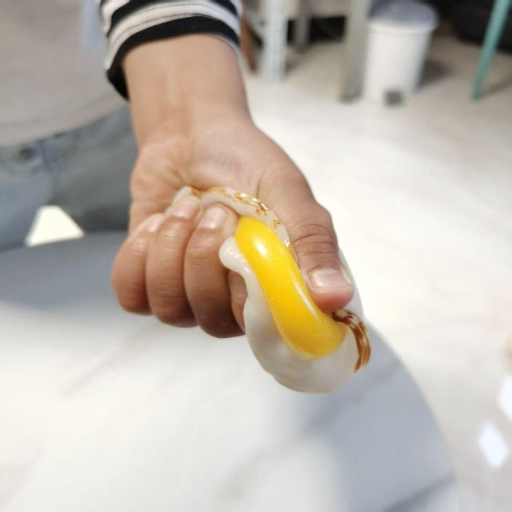 Simulation Design Soft Stress Toy Stress Relief Simulation Food Toy Fried Egg Fidget Toy  Kids