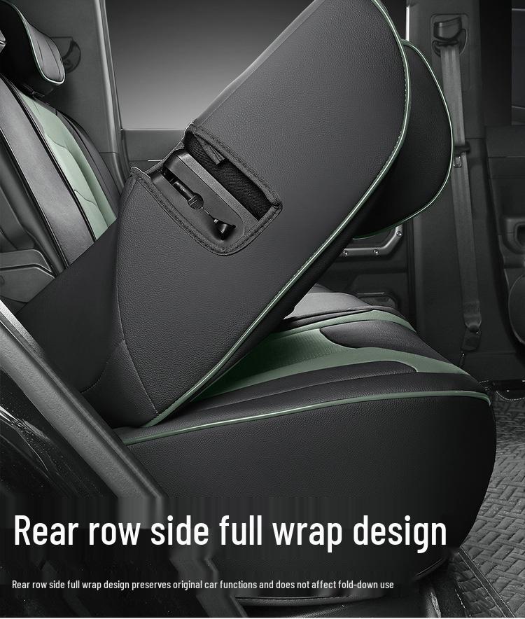 Traveler Car Seat Cushion Cover - Universal Fit, Full Leather, Four Seasons, New Model, for Five-Seat Cars