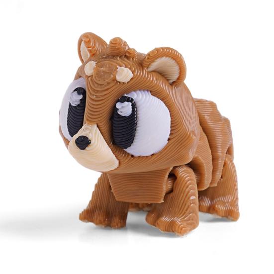 3D Printed Animal Figurine Movable Joints Panda Sheep Bear Seal Monkey Owl Turtle Figure Articulated Animal Model Fidget Toy Decoration Ornament