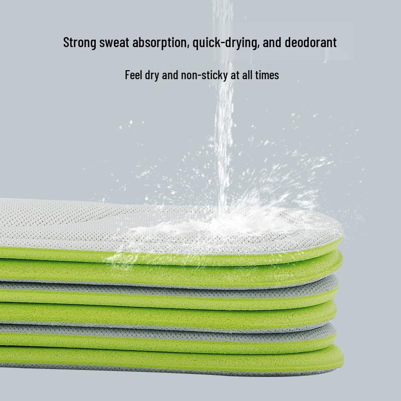 High-Elastic Sports Insoles: Sweat-Absorbing, Odor-Resistant, Comfort for Long-Standing Men & Women