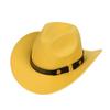 Western Cowboy Top Hat Spring And Autumn New Jazz Hat Big Brim Pentagram Belt Accessories Felt Hat Men And Women