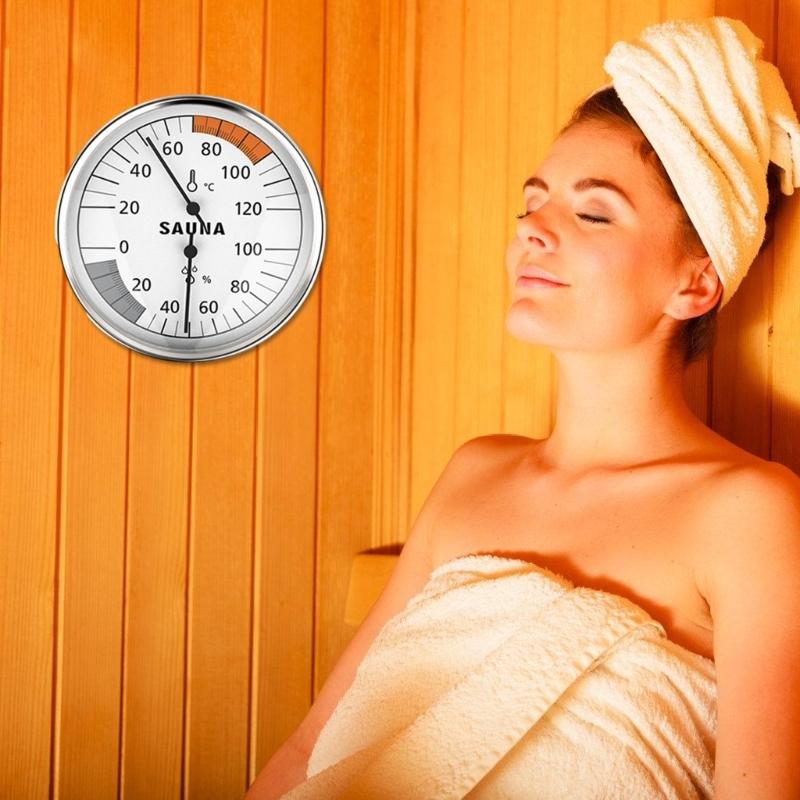 Sauna Temperature Humidity Gauge Rustproof Housing Extreme Heat Resistant for Home Spas