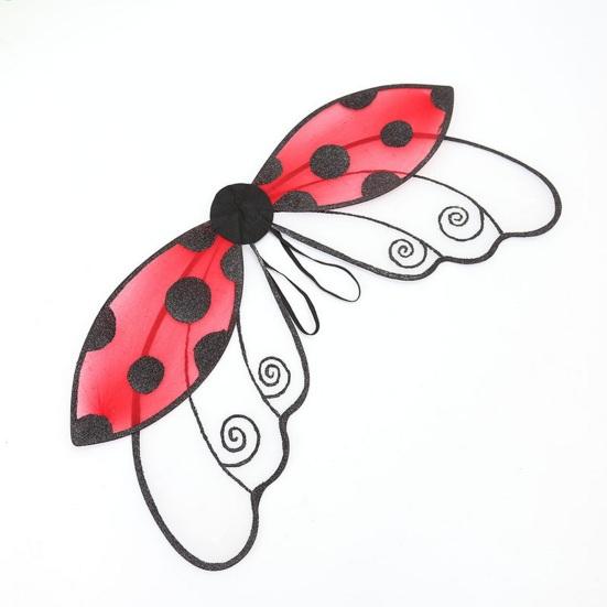 Ladybug Cosplay Wing Universal Ladybird Dress-Up Wing Fairy Wing Costume Accessories for Stage Performance Halloween Parties Photo Props
