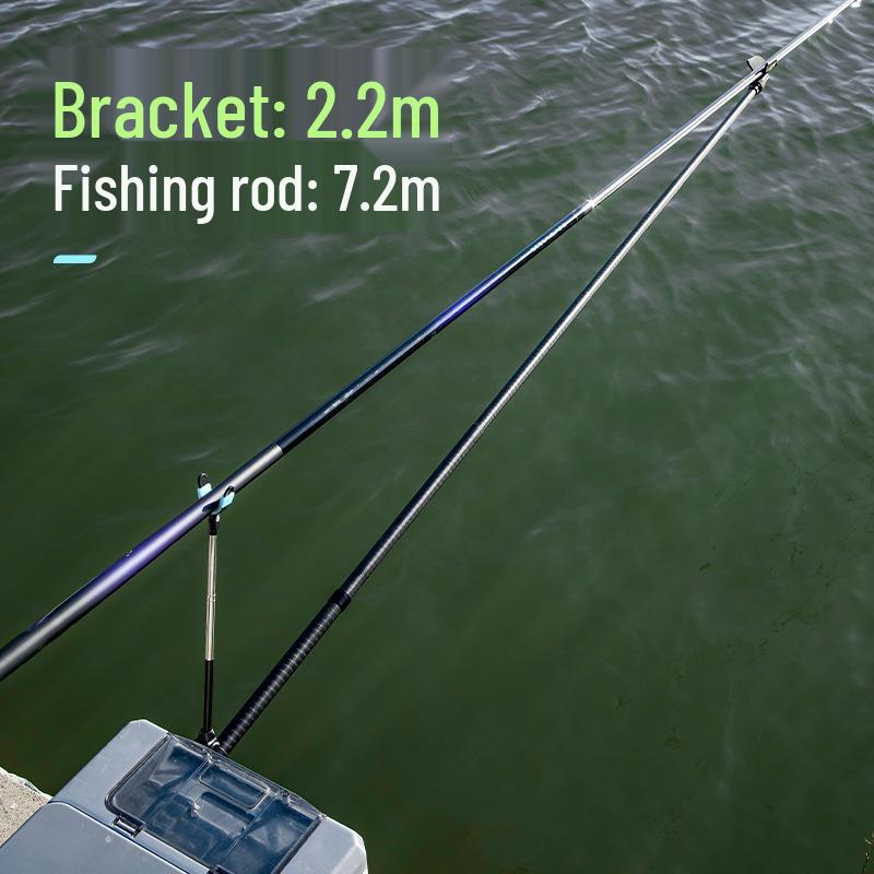 Ultra-Light Carbon Fiber Rod Holder with Ground Stake for Fishing Box