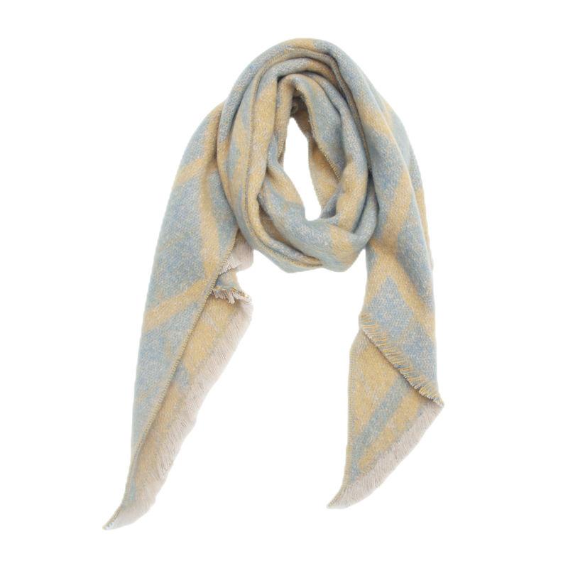 Diagonal Scarf Fashion Women Shawl Yarn Rhombus Shawl Circle Keep Warm