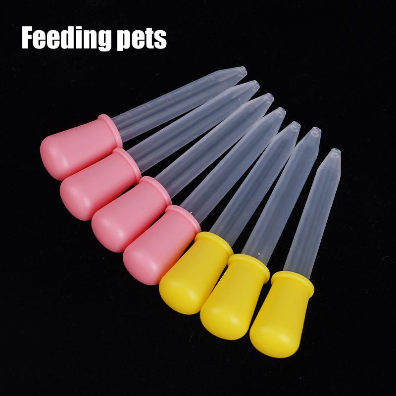 5pcs 5ml Small Silicone Plastic Pipette Dropper Feeding Medicine Pipette Dropper Feeding Medicine for Cat Dog Small Pet Feeder