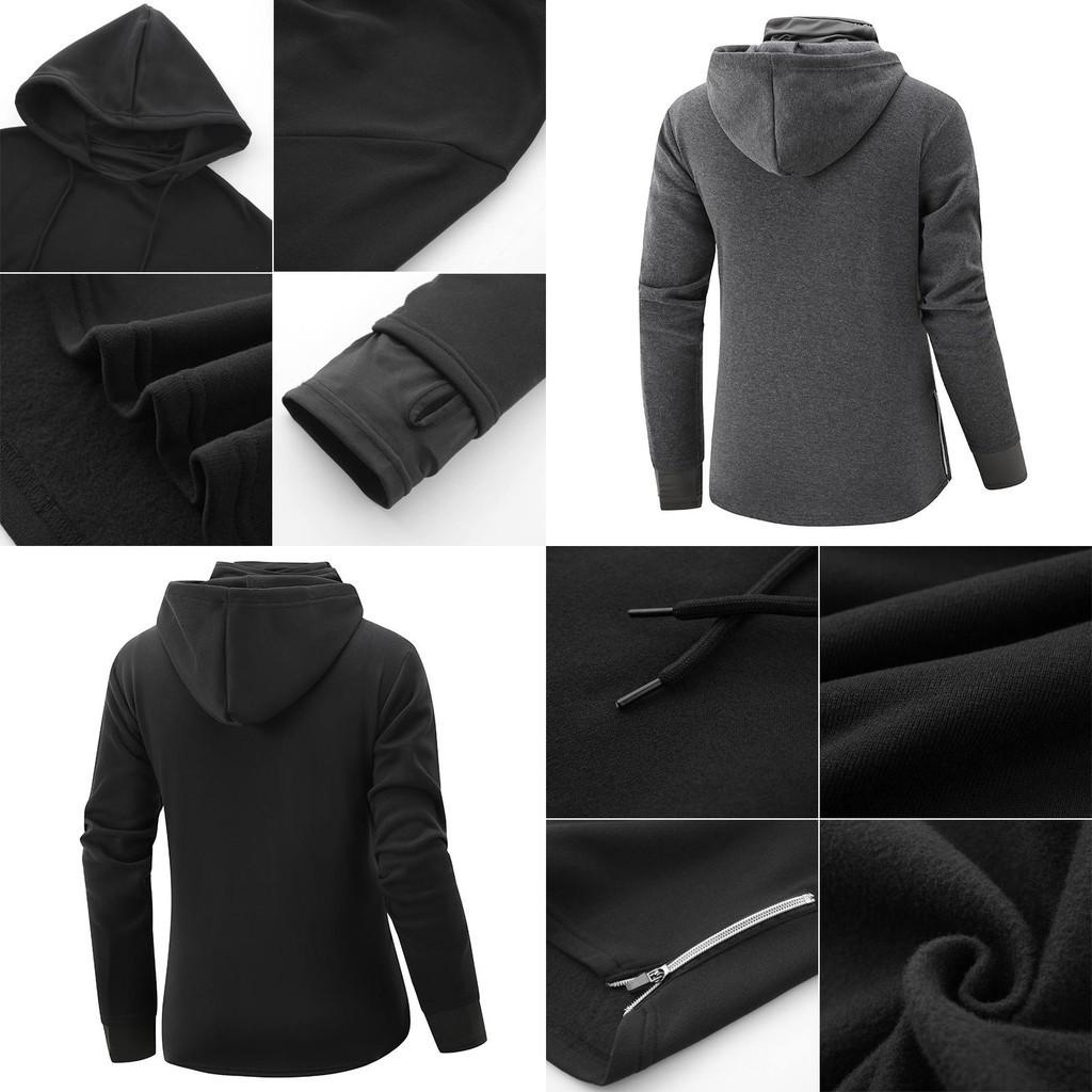 Mens Face Mask Skull Hoodies Drawstring Pullover Sweatshirts Costume Jumper