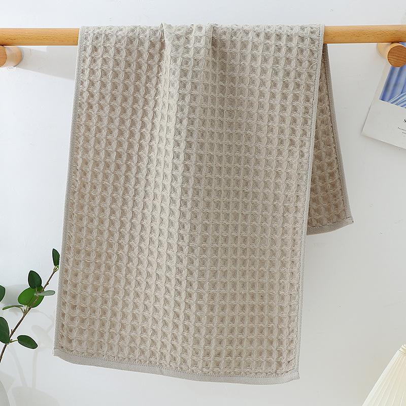 Pure Cotton Waffle Towel, Soft and Quick Drying, Men's and Women's Household Cotton Face Towel, Hand Towel