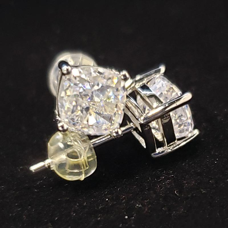 Earrings, Classic Pillow-Shaped 8 * 8Mm Zircon Stud Earrings, Yiwu Trinkets Factory