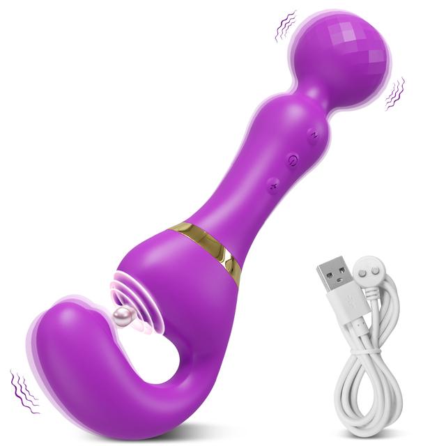3 In 1 AV Wand Vagina Vibrator for Women Clitoris G-Spot Nipples Stimulator Female Masturbator Adult Goods Sex Toy for Women